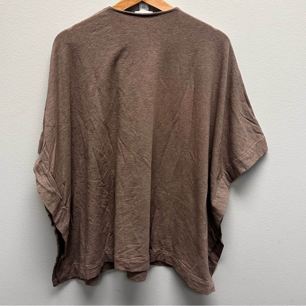 Purejill Brown Oversized Top Pockets Womens Size XS/S Lagenlook Pima Cotton - Picture 2 of 6